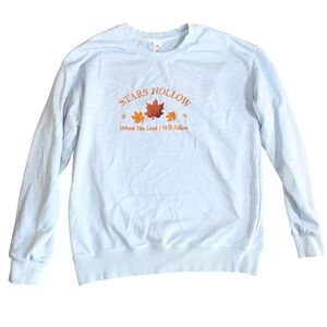 Gilmore Girls Stars Hollow Sweatshirt Blue Embroidered Autumnal Small Fall Rory